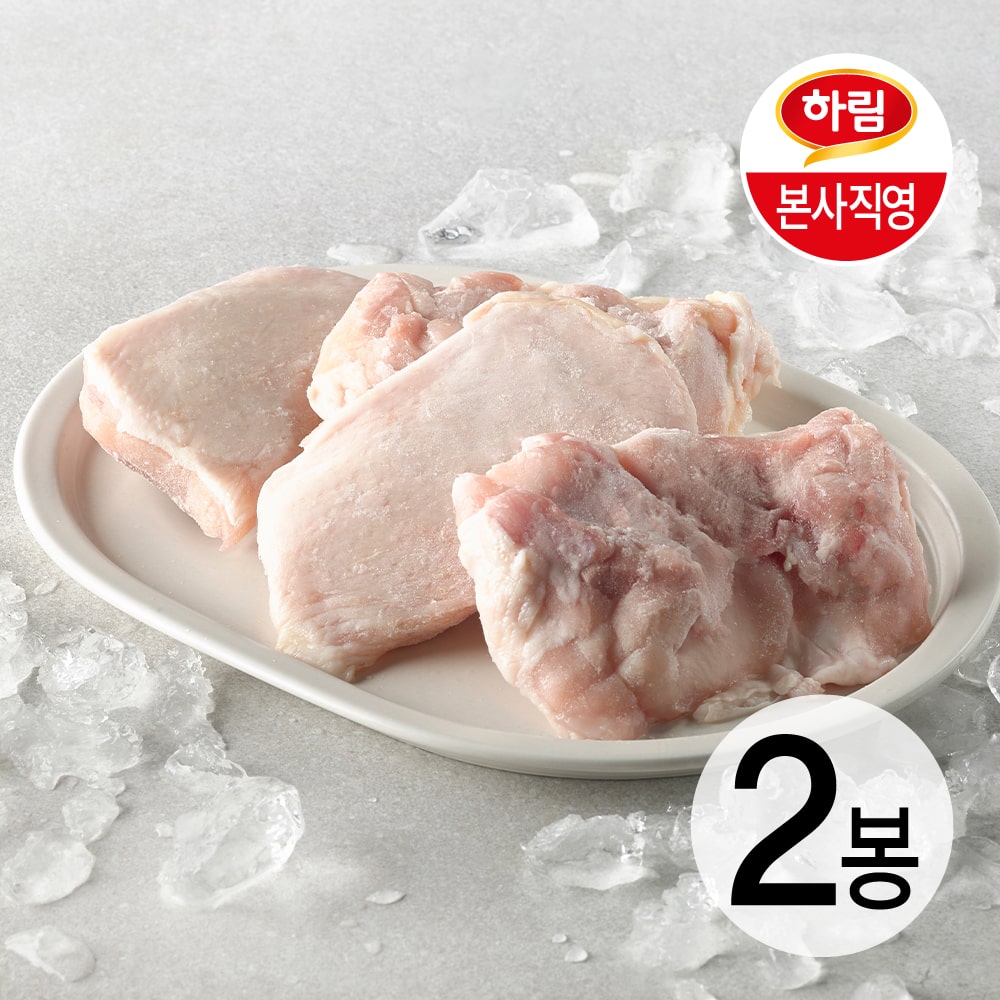자연실록 무항생제 IFF 닭다리살 1kg 2봉