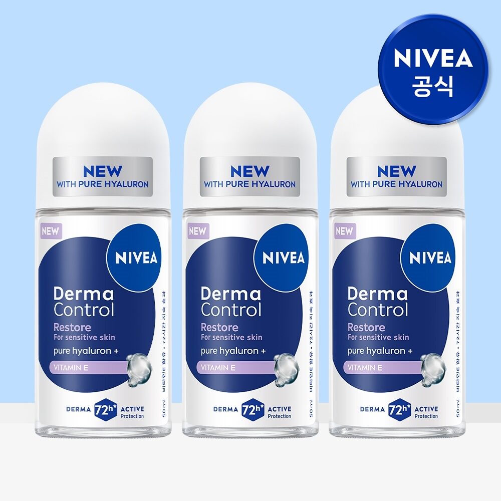 데오드란트 더마 컨트롤 리스토어 롤온 50ml 3개