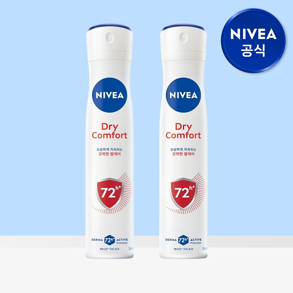 데오드란트 스프레이 드라이콤포트 200ml 2개