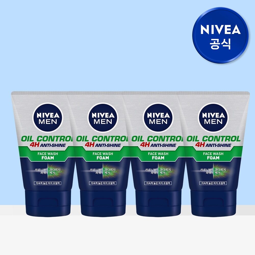 맨 오일 컨트롤 훼이스 워시 폼 100g 4개