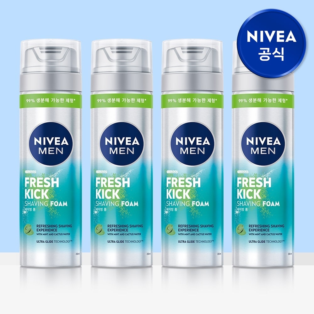 맨 프레시 킥 쉐이빙폼 200ml 4개