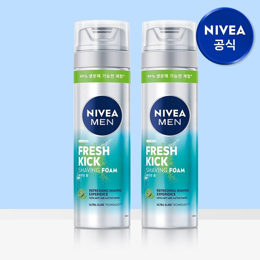맨 프레시 킥 쉐이빙폼 200ml 2개