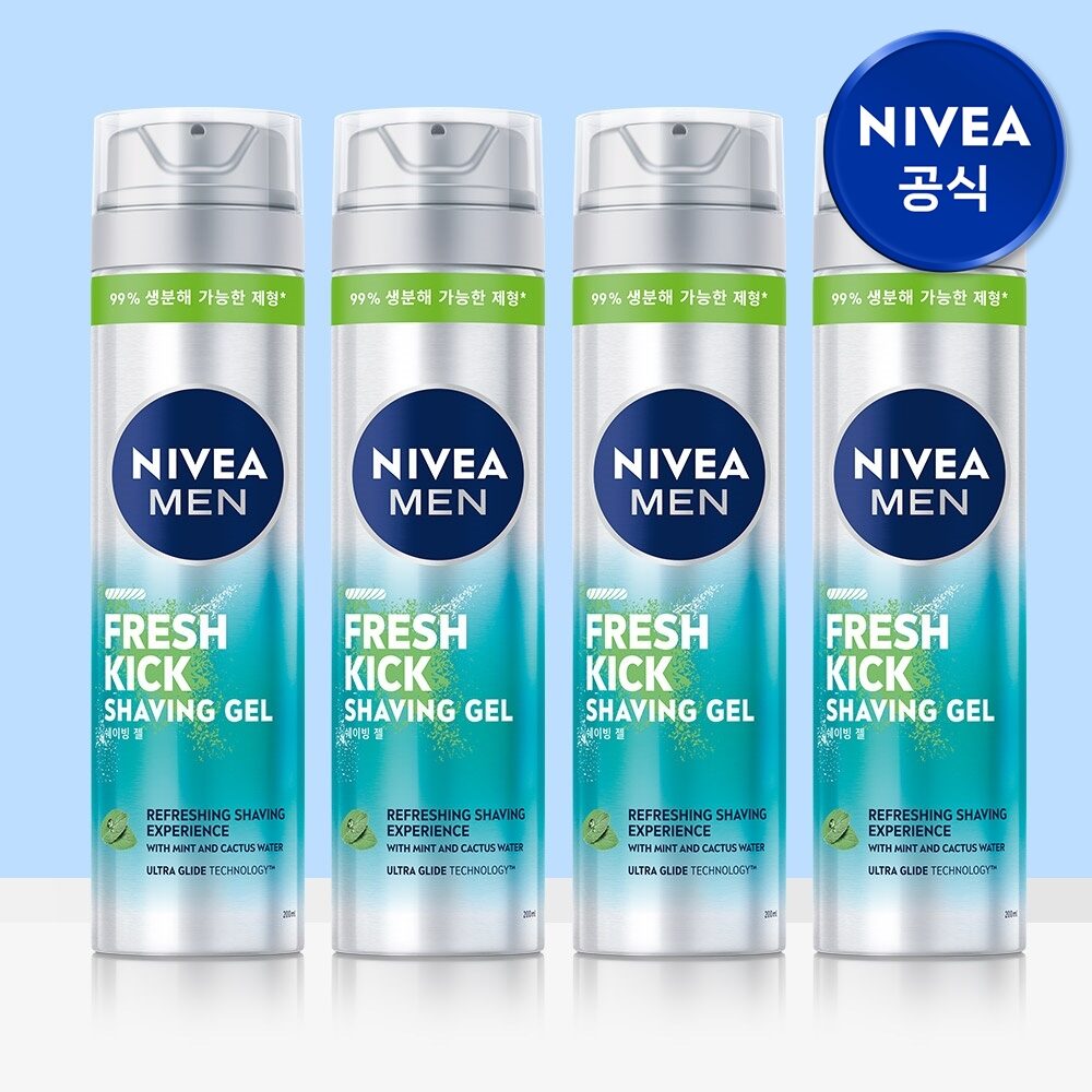 맨 프레시 킥 쉐이빙 젤 200ml 4개