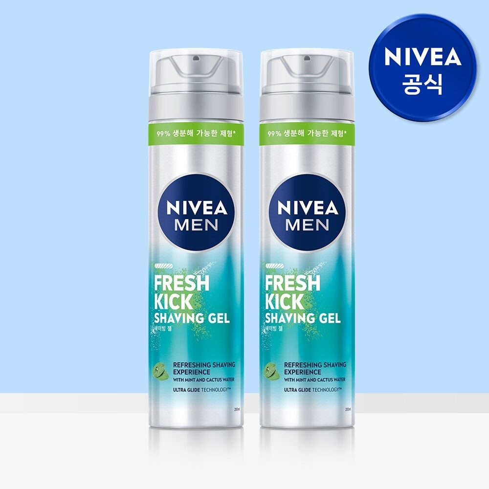 맨 프레시 킥 쉐이빙 젤 200ml 2개
