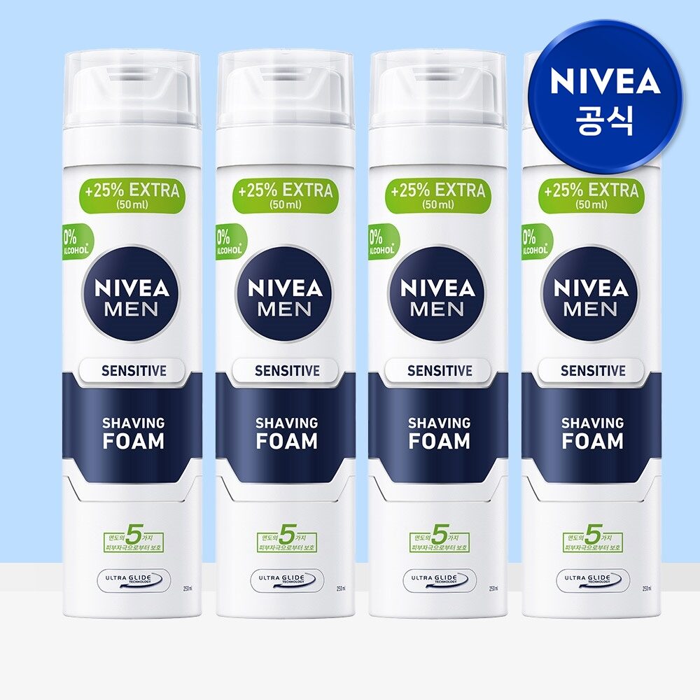 맨 센서티브 쉐이빙 폼 250ml 4개