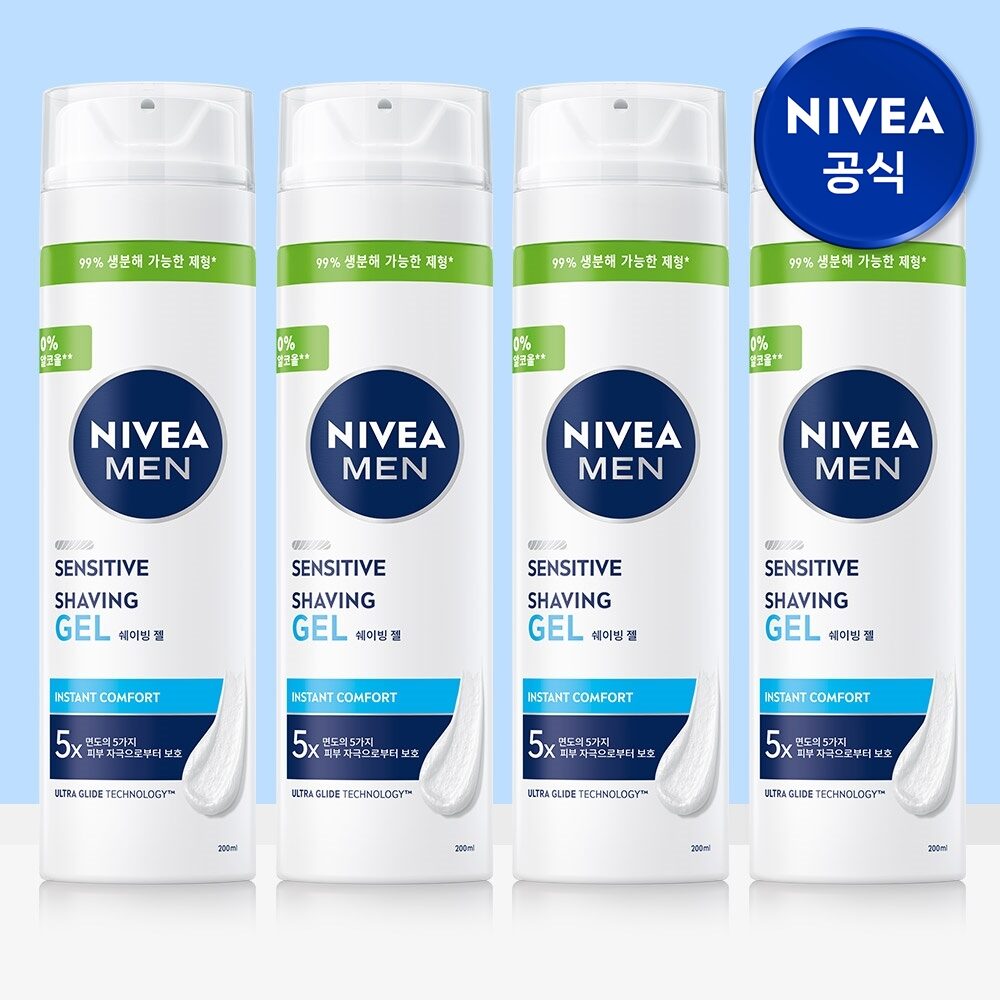 맨 센서티브 쉐이빙 젤 200ml 4개