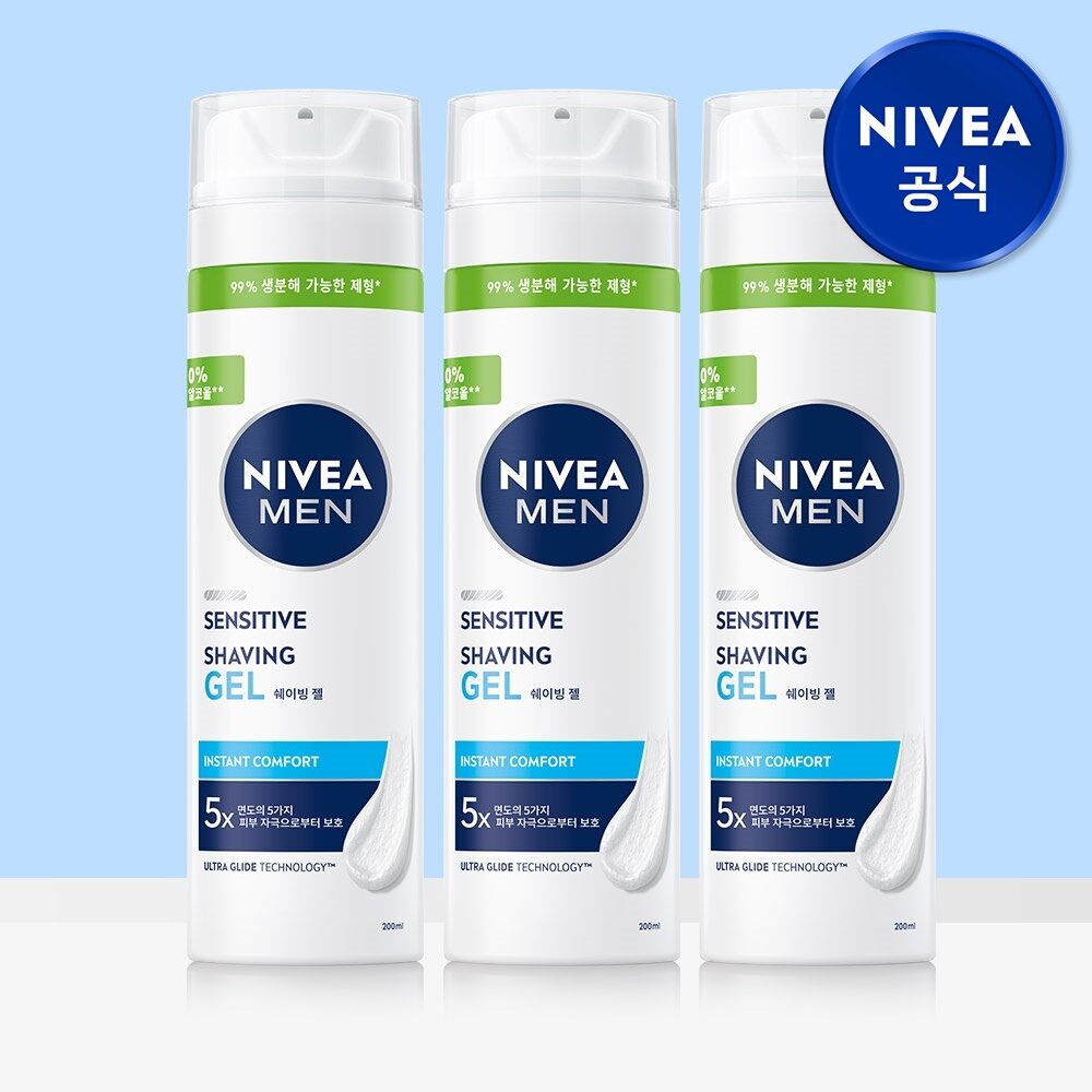 맨 센서티브 쉐이빙 젤 200ml 3개