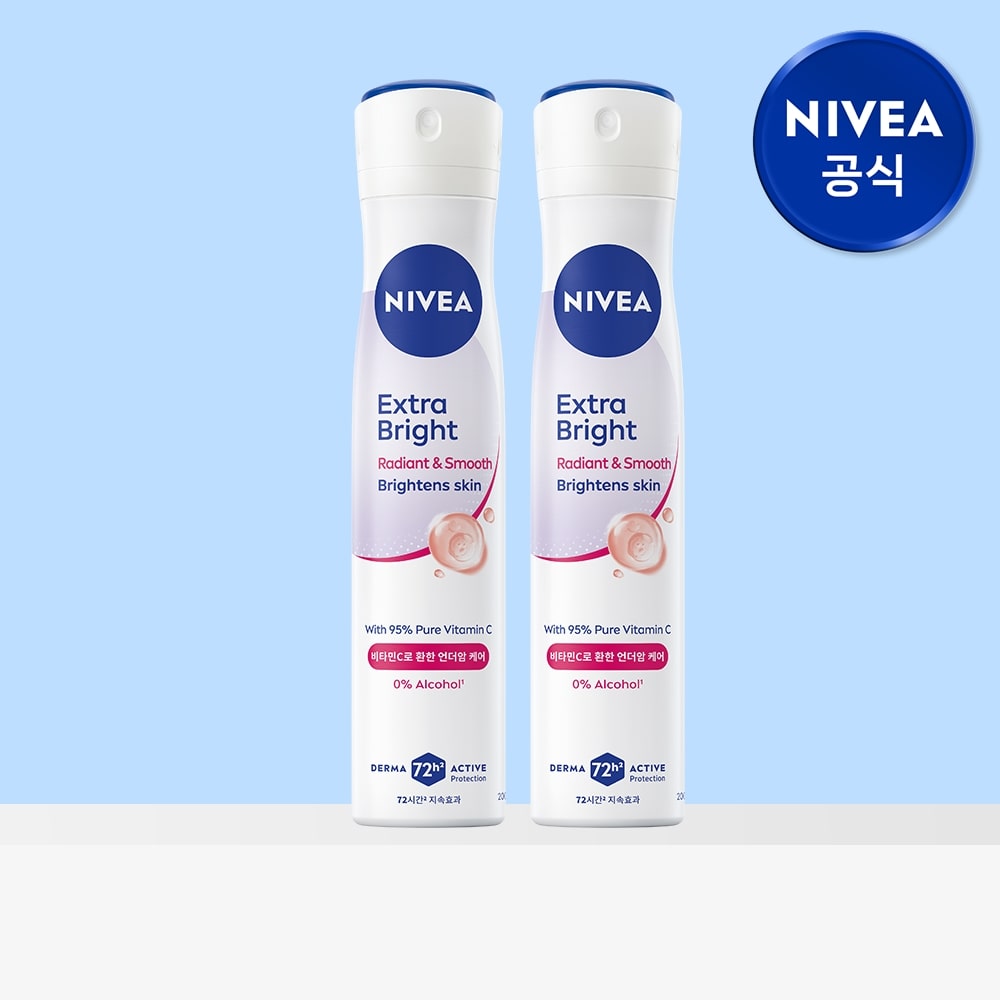 데오드란트 스프레이 엑스트라 브라이트 200ml 2개
