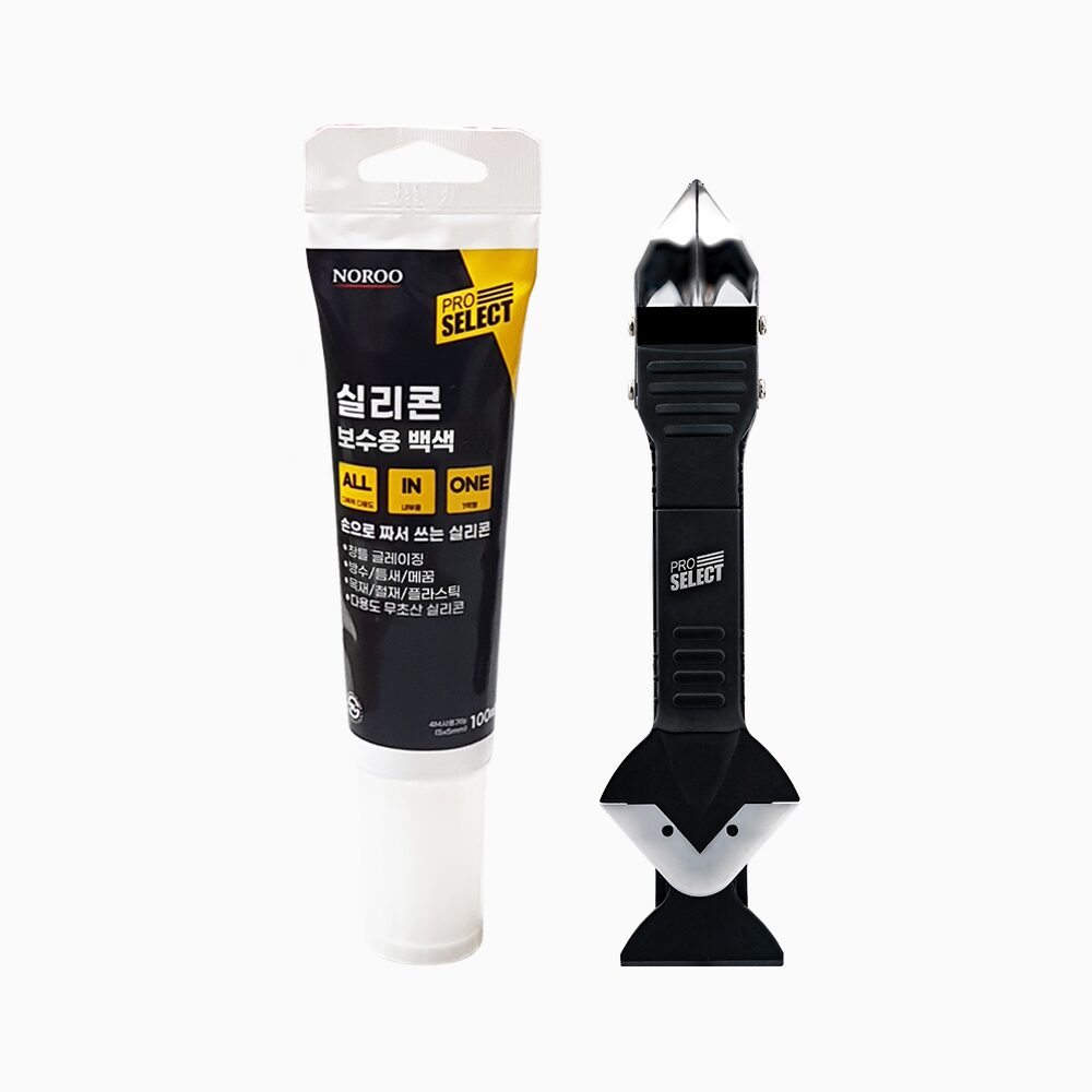 화장실 욕실 타일 줄눈 틈새 메꿈 실리콘 보수용 백색 + 헤라&스크래퍼