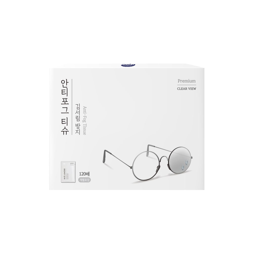 김서림방지 렌즈클리너 안경닦이 안티포그 티슈 120매입