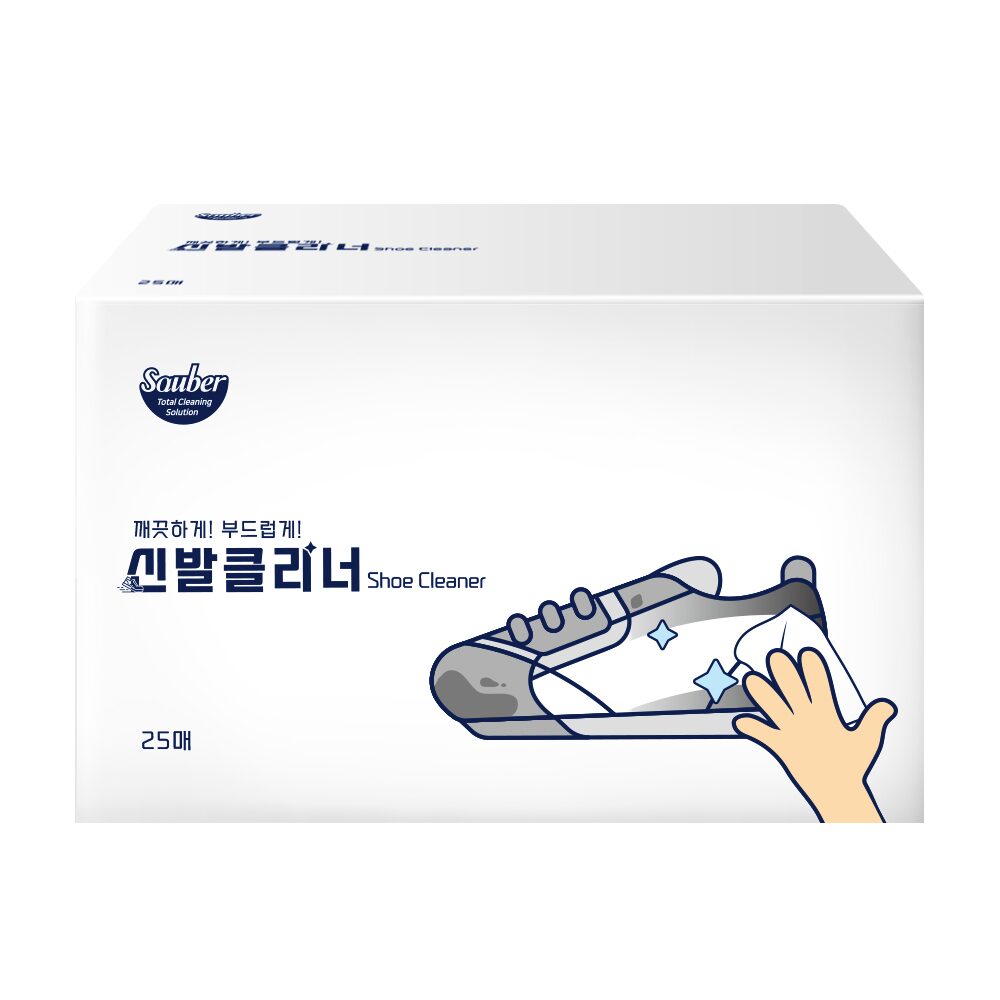 부드러운 신발클리너 티슈 25매