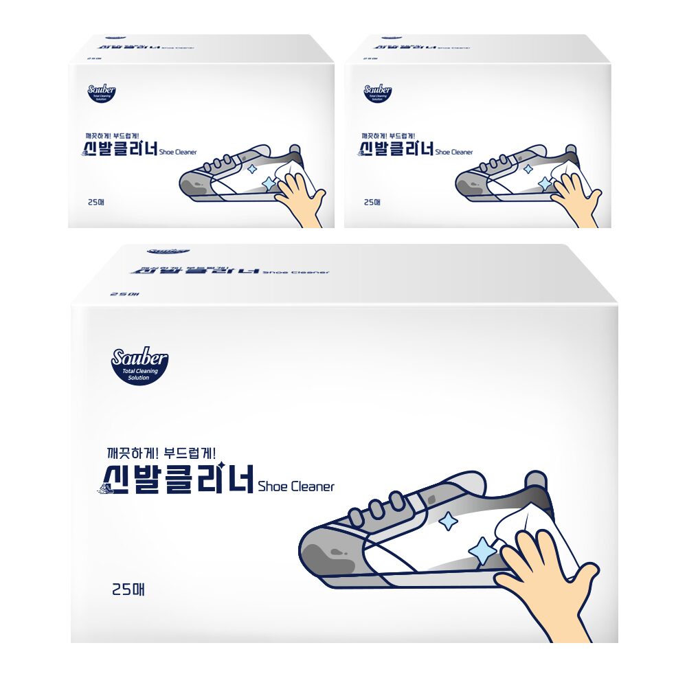 부드러운 신발클리너 티슈 25매X3개