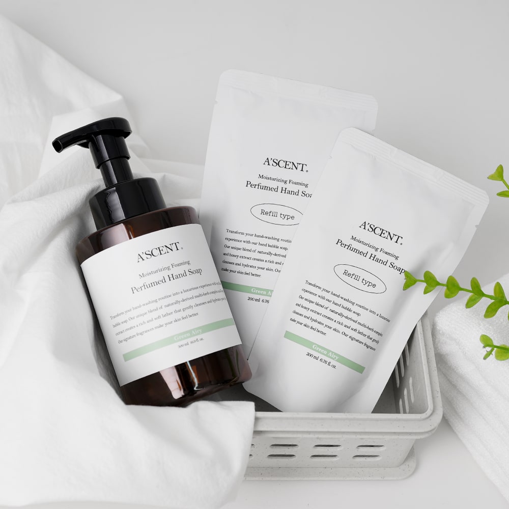 버블 핸드워시 500ml 2개입 + 리필 200ml 6개입 세트