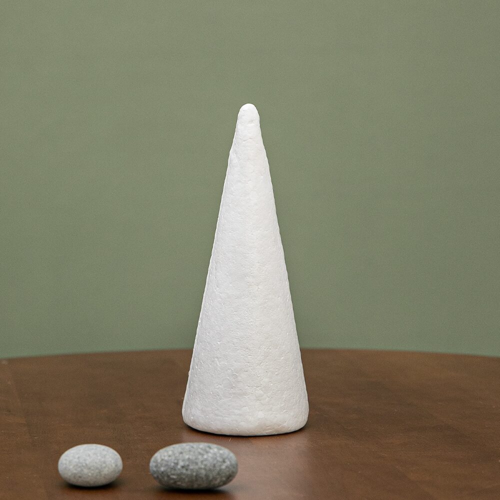 원뿔 스티로폼 7x19cm (4개입) 인테리어 콘 장식 트리 만들기 재료 미술