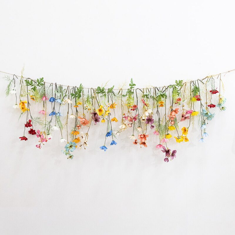 코스모스 조화 가랜드 가을의 정취 감성 모형 벽 장식 (DIY)