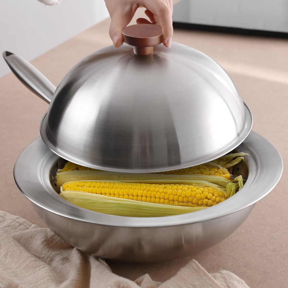 스텐 돔 스티머 만두찜기 찜판 찜냄비 24-28cm