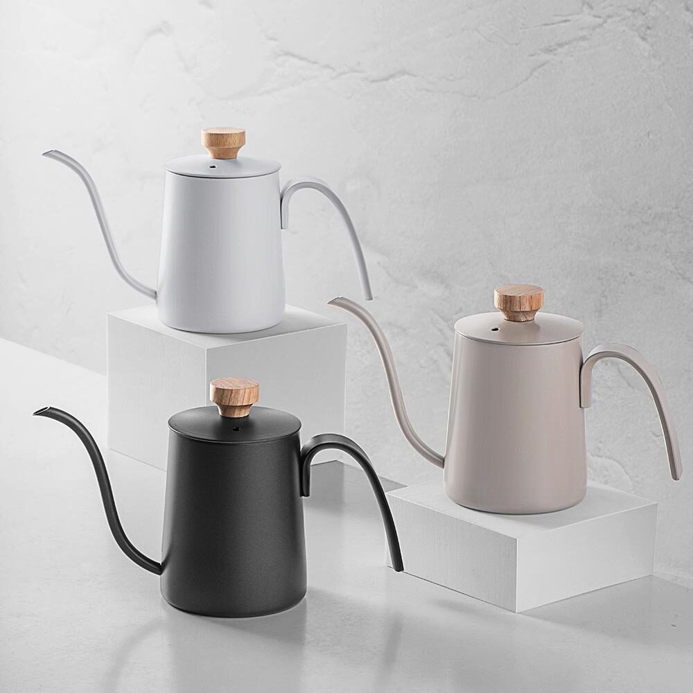 [해외] 빈티지 스테인리스 커피 핸드드립주전자 350ml