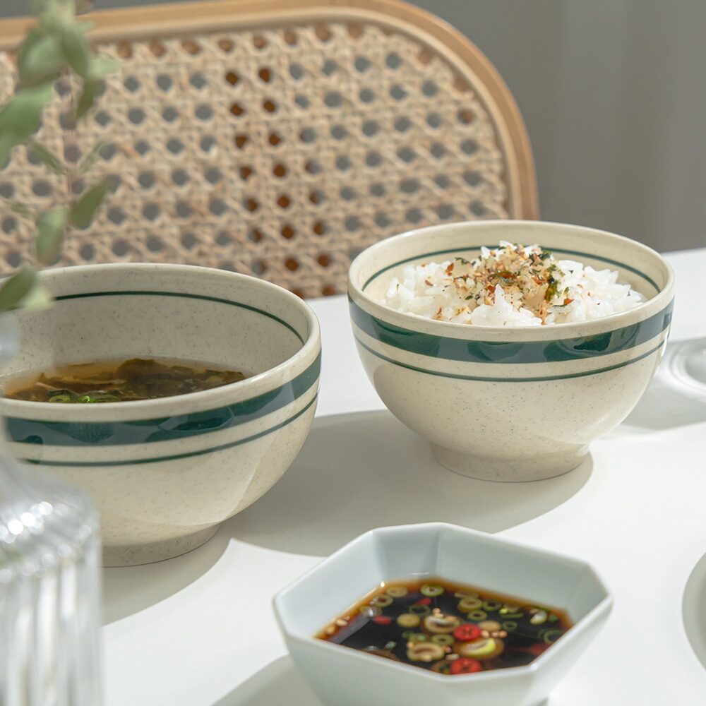 노블 라인 빈티지 모던 밥공기 1P + 국대접 1P 세트