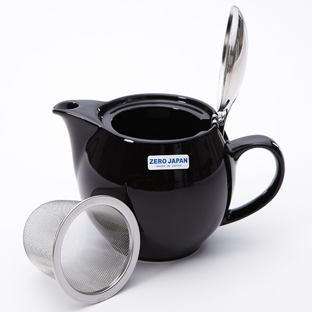 제로재팬 티포트 라운드 680ml 블랙 (BBN-04BK) 도자기 티팟세트