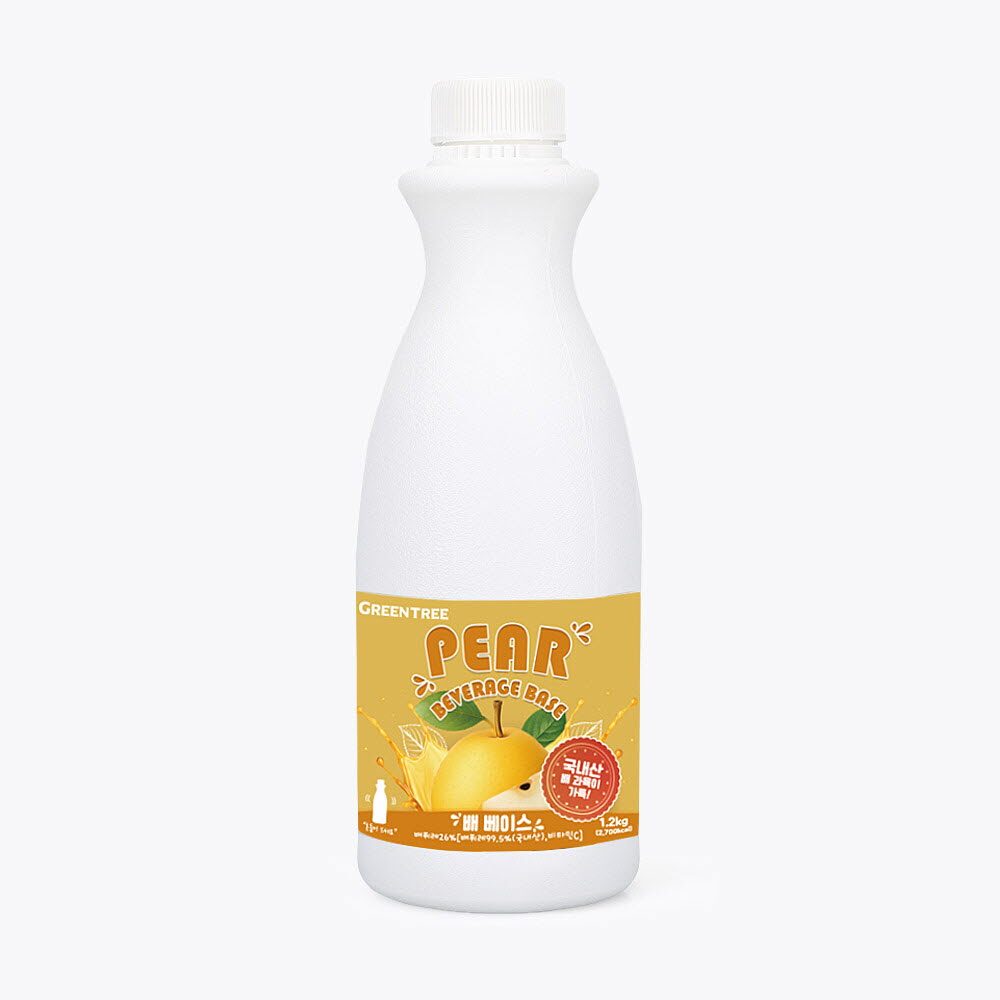 그린트리 배 베이스 1.2kg 카페 라떼 스무디 에이드 재료