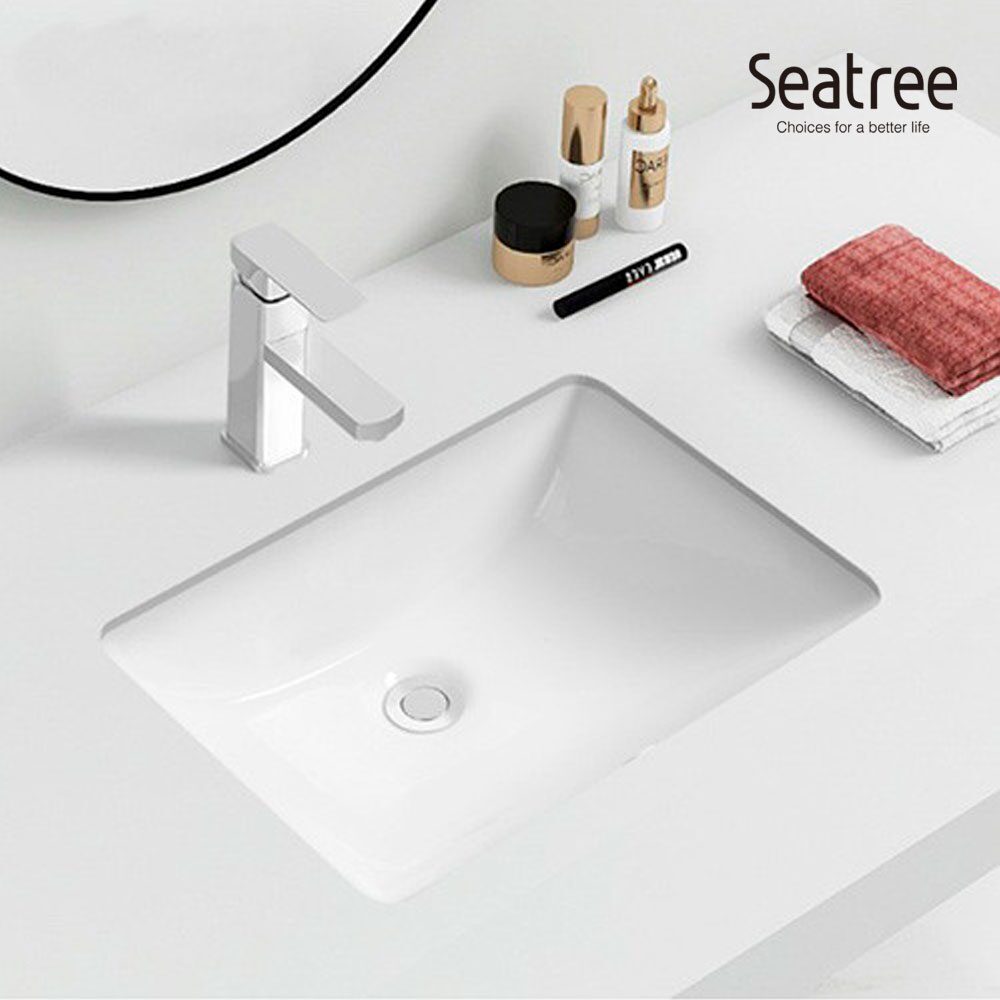 씨트리 매립형 언더볼카운터 욕실 화장실 사각 세면기 세면대 ST-L505U