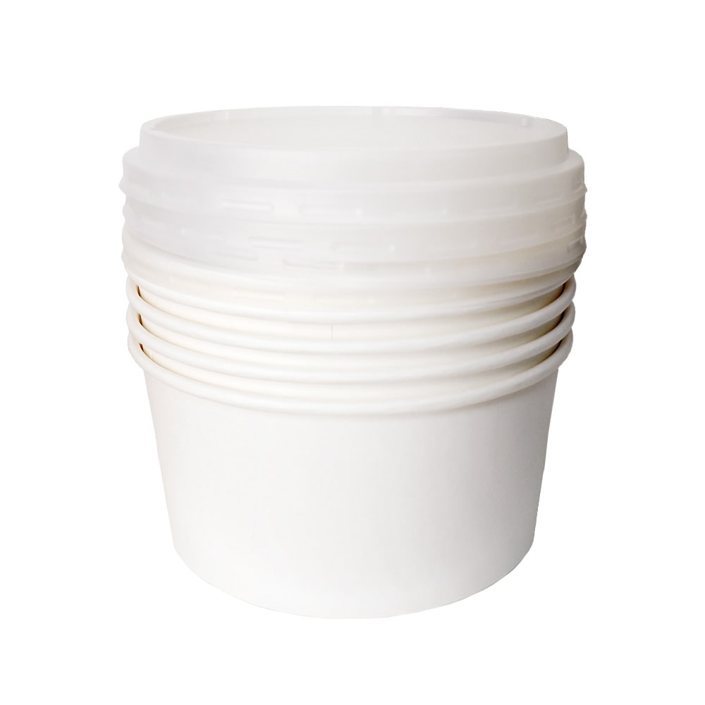 1500ml 종이용기 뚜껑세트 25개, 전자레인지용기