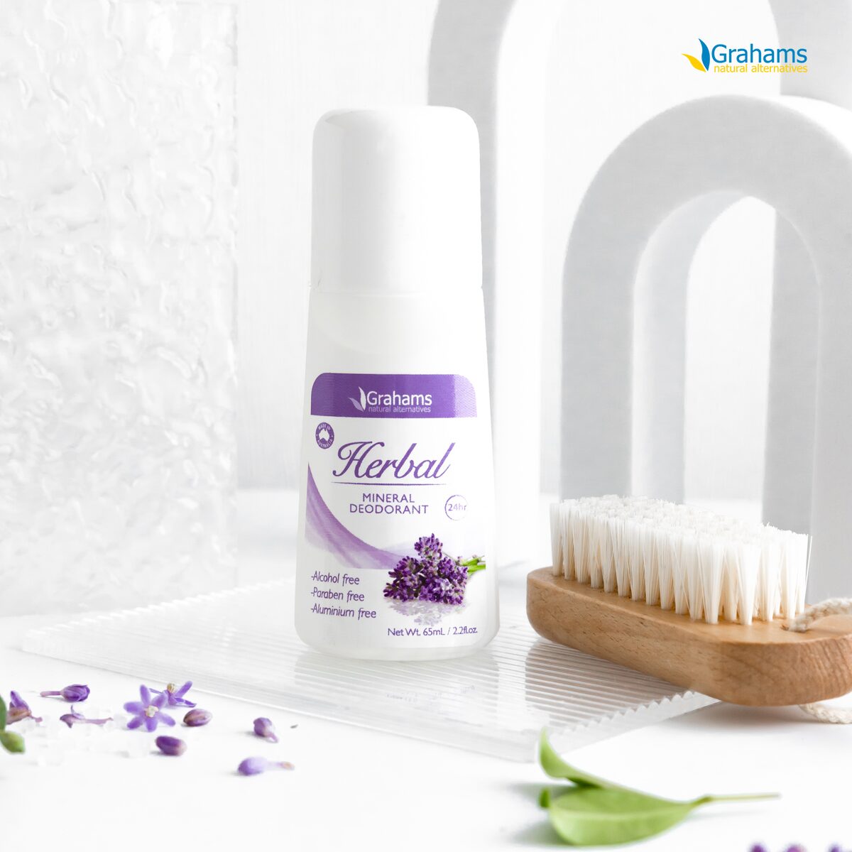 내추럴 허브 미네랄 데오드란트 롤-온 65ml-100%내추럴(임산부/키즈)