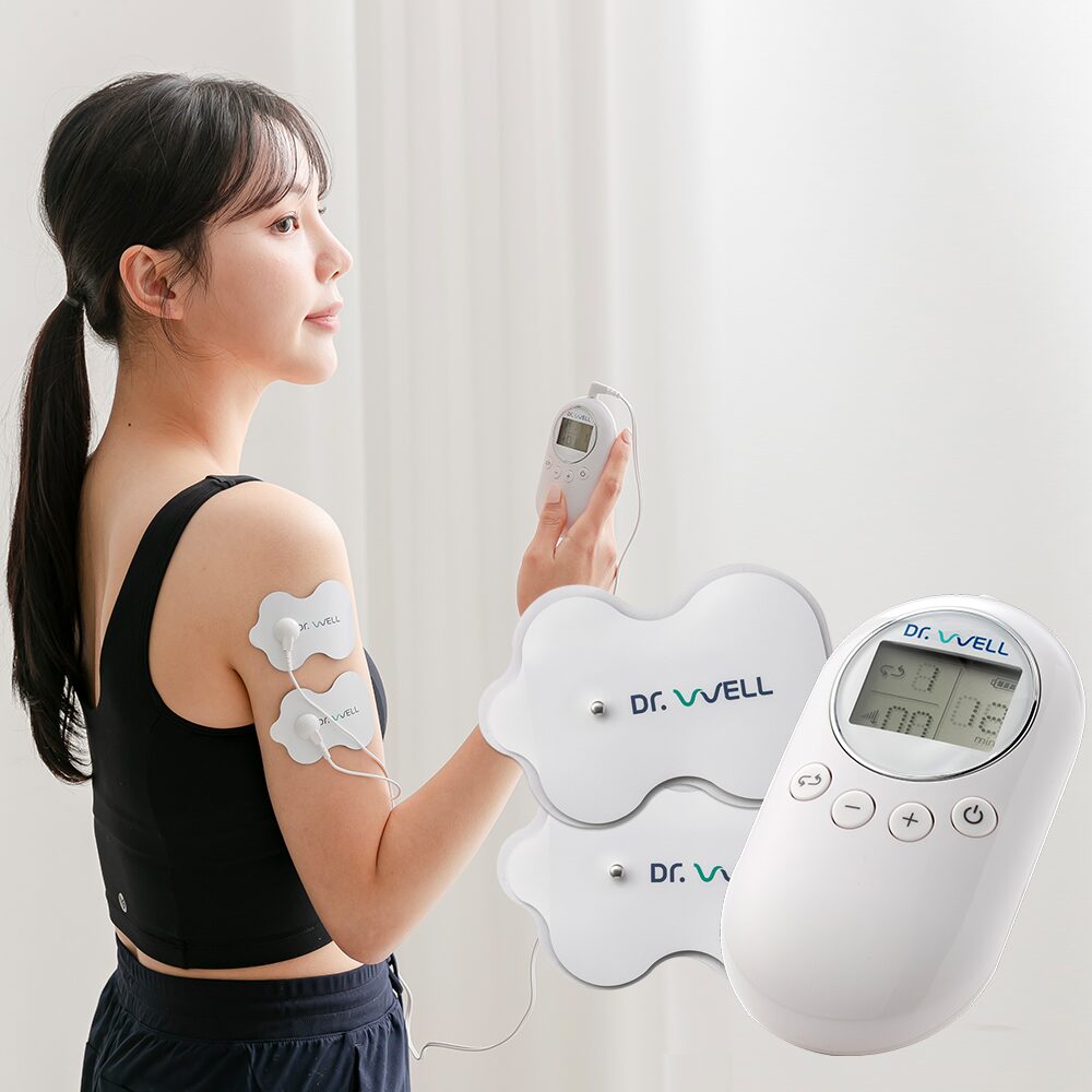 EMS 저주파 마사지기 자극기 가정용 2패드 목 어깨 콕콕 안마기 HDW-300