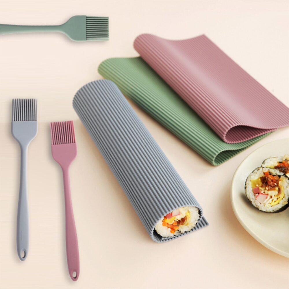국내제작 프리미엄 실리콘 김밥말이+브러쉬 세트