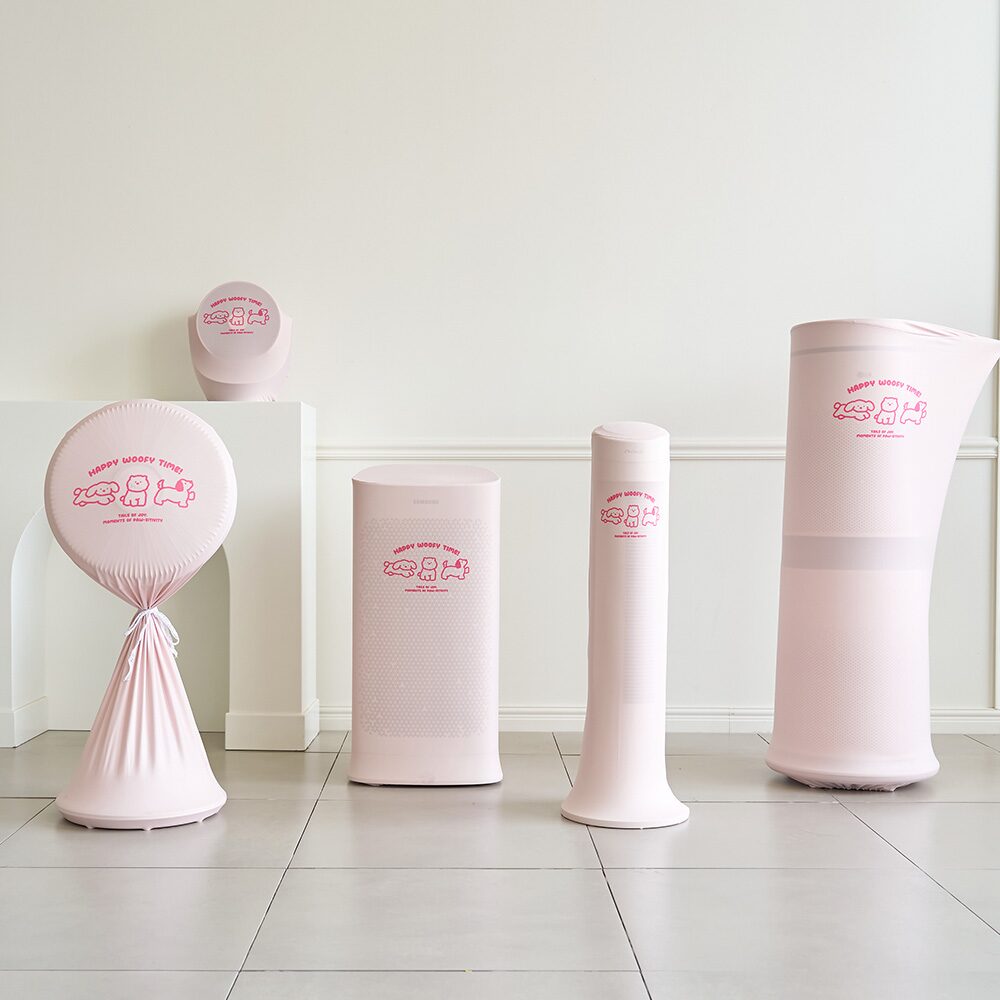귀여운 해피퍼피 쫀쫀한 스판 선풍기커버 제습기커버 멀티커버 5size