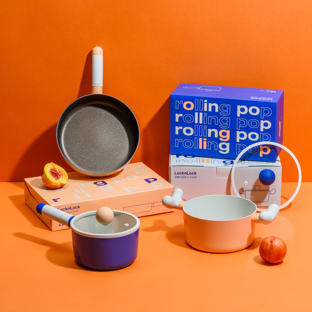 롤링팝IH 3종세트 편수냄비16CM+양수18CM+멀티팬22CM