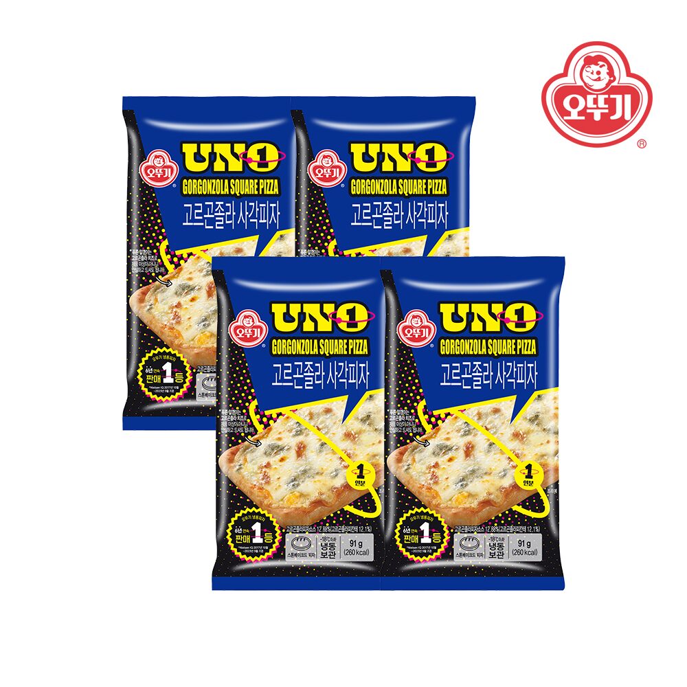 UNO 고르곤졸라 사각피자 91g*4개