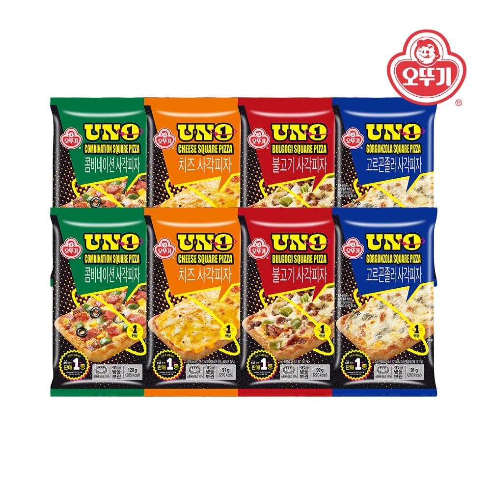 UNO 사각피자 콤비네이션2+치즈2+불고기2+고르곤졸라2