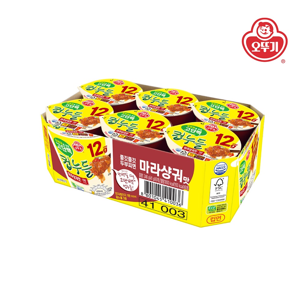 고단백컵누들 마라샹궈맛 컵(41g*6개)