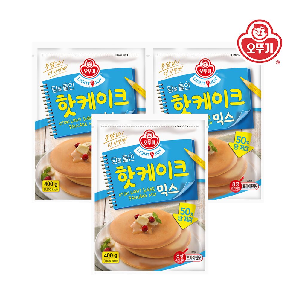 LIGHT&JOY 당을줄인 핫케이크믹스 400g*3개