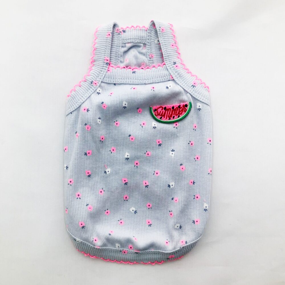 강아지옷 네온수박 민소매티셔츠 여름옷