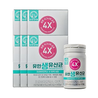 유한양행 유한 생유산균 30캡슐 x6개(6개월분)