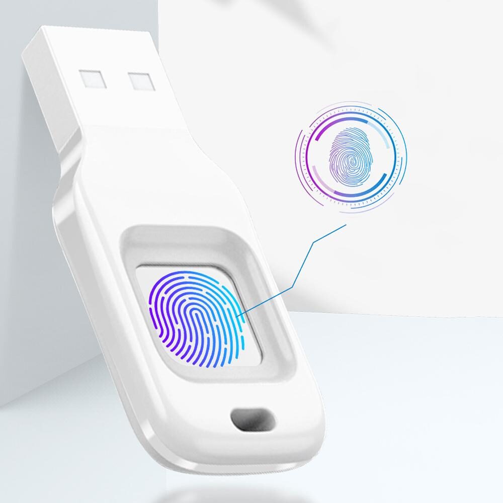 [해외] 비밀보안 지문인식 USB 메모리 화이트 32GB/64GB/128GB