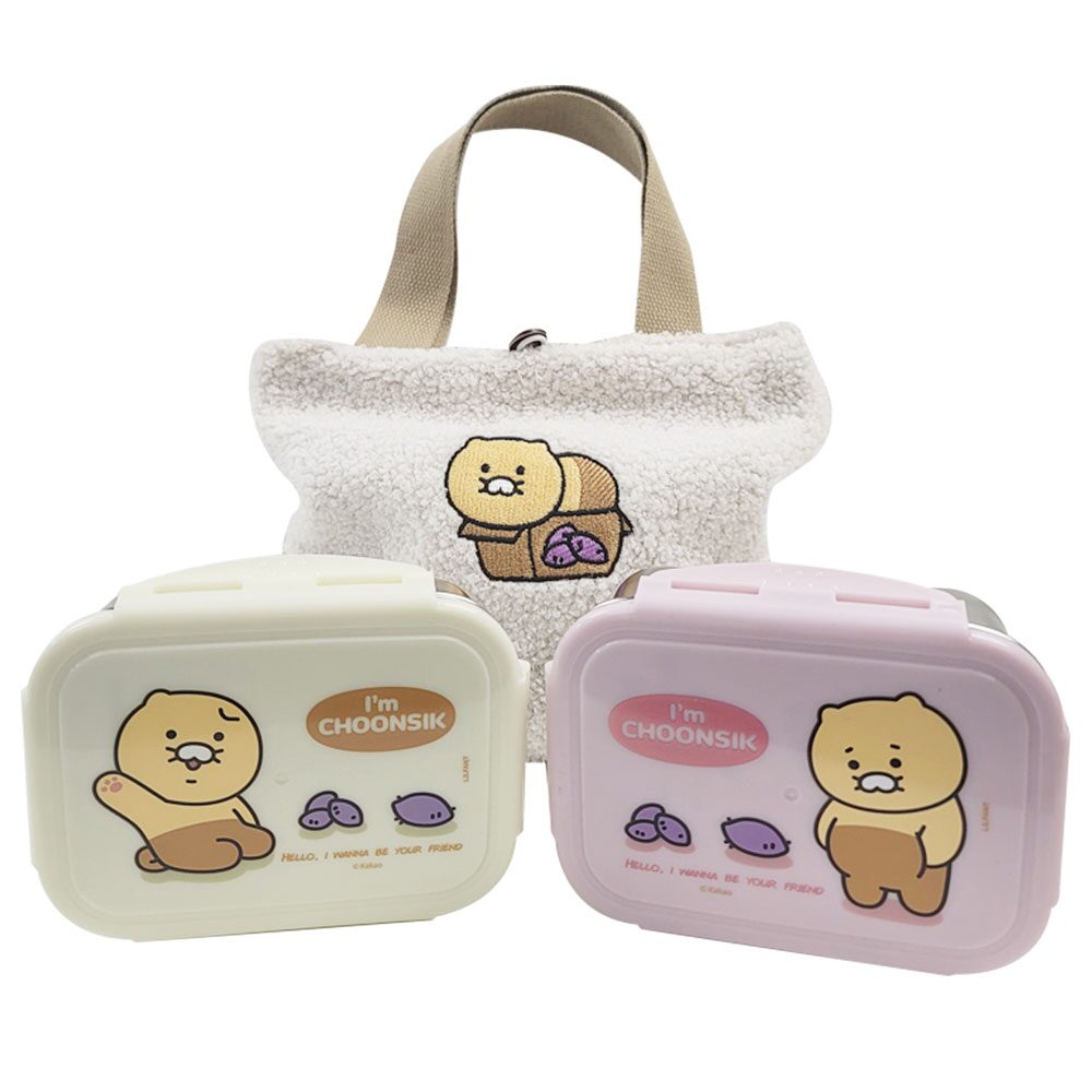카카오프렌즈 춘식이 2단 도시락가방세트 / KF7637