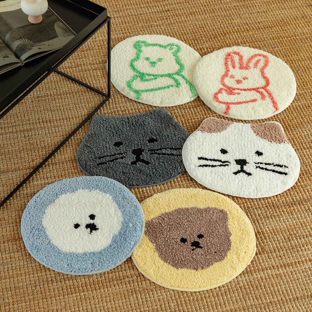 소프트 원형 방석 2P 세트 (3 design) 식탁 카페 사무실 의자 방석 미니 매트