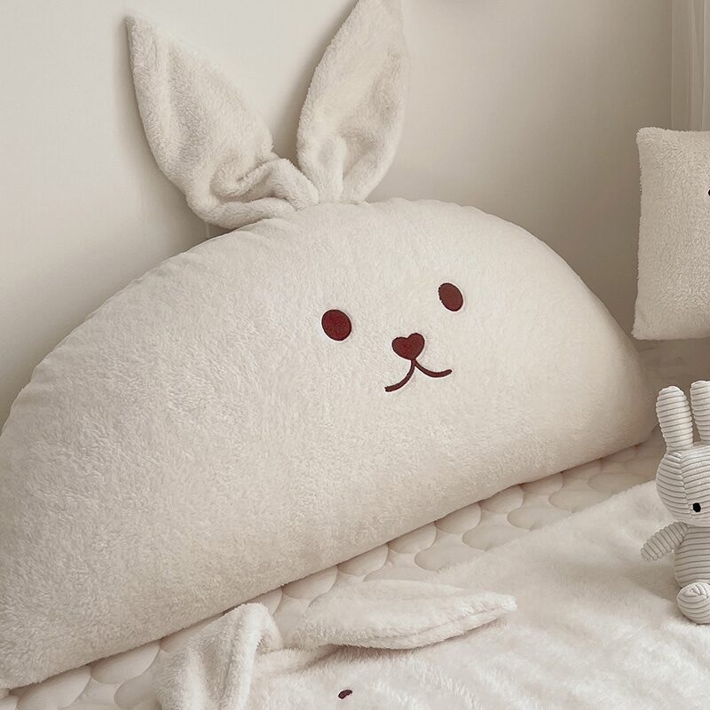 아기 침대 헤드쿠션 보아퍼 반달 등쿠션 솜포함