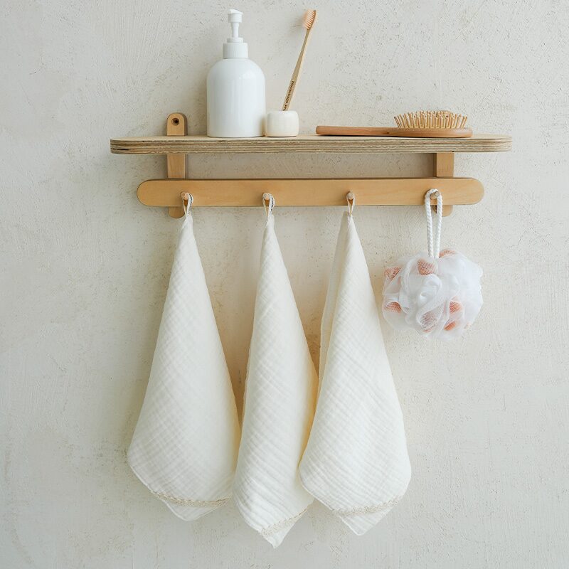 포몽드 거즈 순면 어린이집 고리수건 유치원 손수건 핸드타올