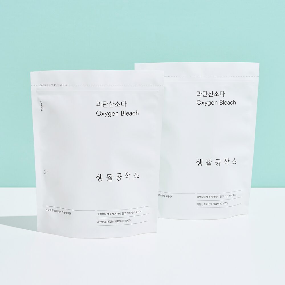 찌든때부터 얼룩까지 지퍼백 과탄산소다 3Kg x2개입(+계량스푼 증정)