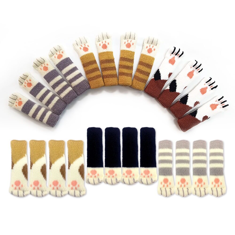 니트니트 의자발캡 캣 4입 6colors 의자다리커버 의자발커버
