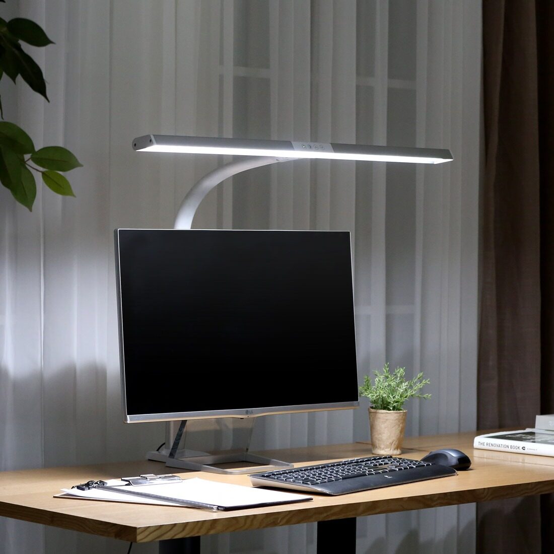 파파 LED 와이드 스탠드 500S / 800S (집게타입) 책상스탠드 2colors