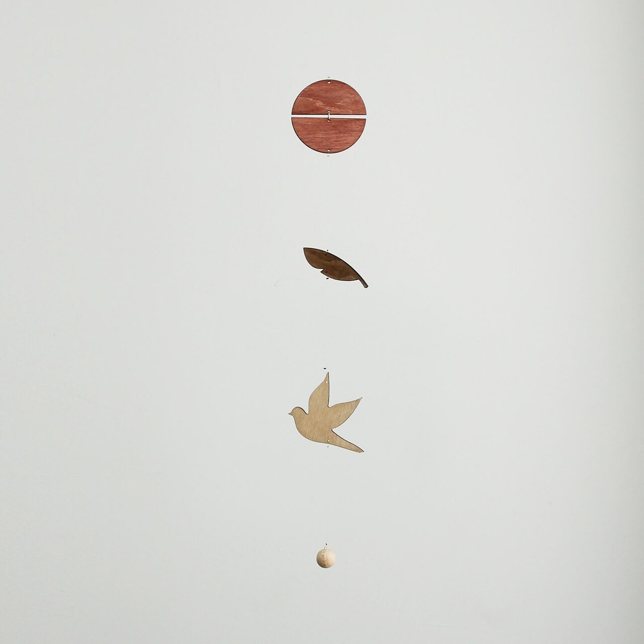우드 인테리어 모빌 새 bird