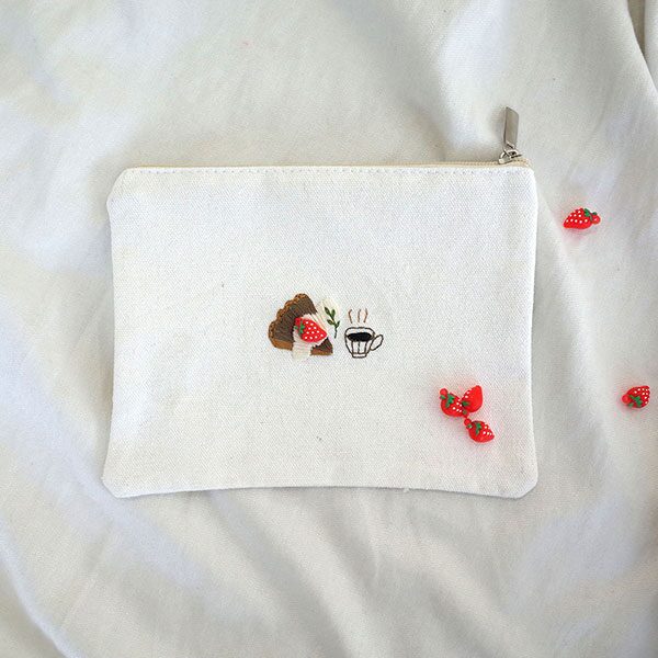 딸기 타르트 자수 파우치 DIY 패키지