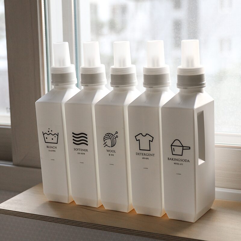 세탁 세제 통/ 천연 리필 소분 용기 (라벨 포함) 1000ML