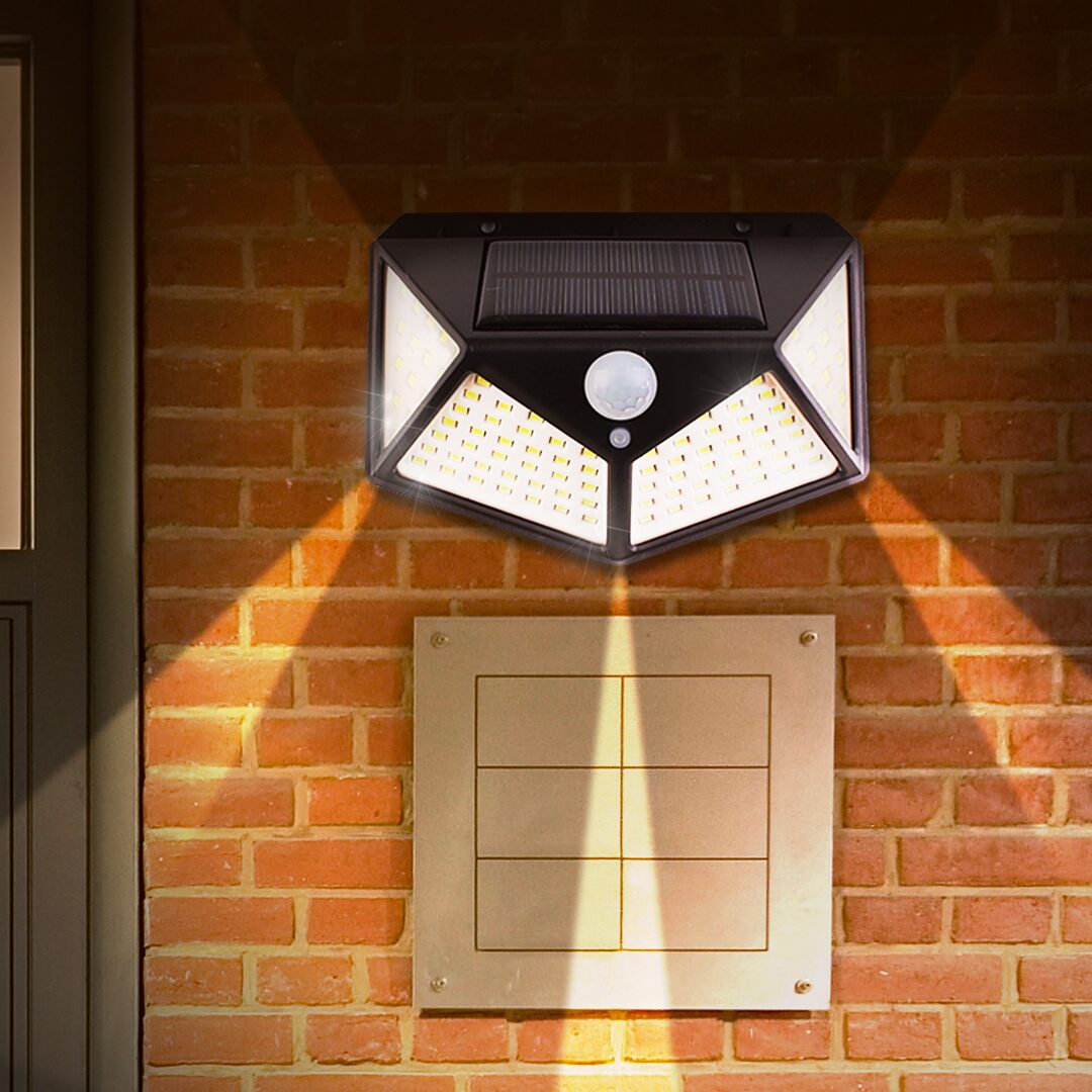 태양광 센서등 벽등 LED 태양열 조명 100구