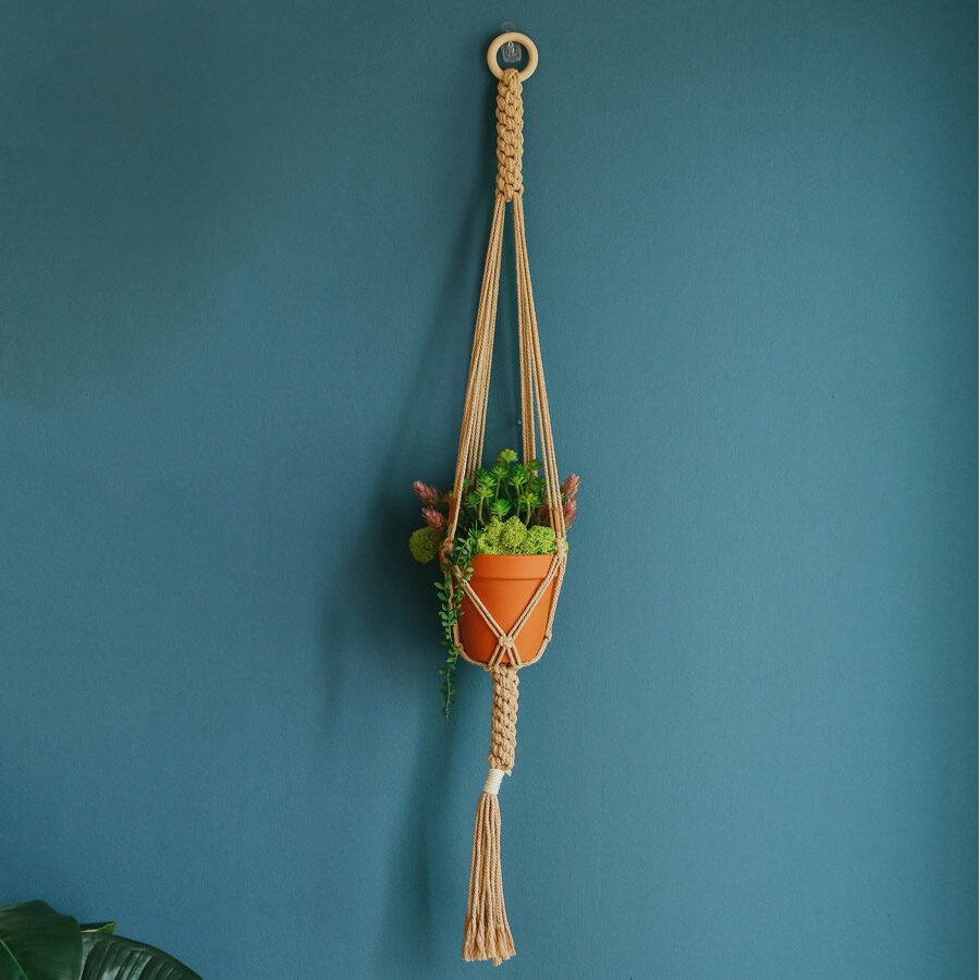 마크라메 화분 걸이 (2 Colors) 행잉플랜트 화분 커버